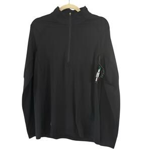 NWT Travis Mathew Yanks Black Long Sleeve Pullover Polo Shirt Mens Size Small